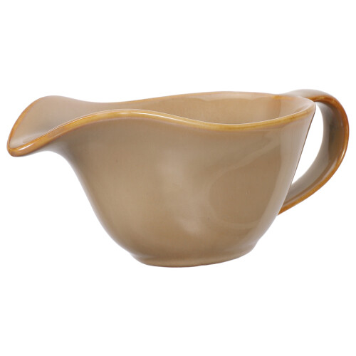 3Pcs Multipurpose Ceramic Sauce Bowl Gravy Pitcher Light Brown Creamer 1