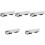 5St Wit Mini Alloy Container Truck Speelgoed Model Voor Peuters 5