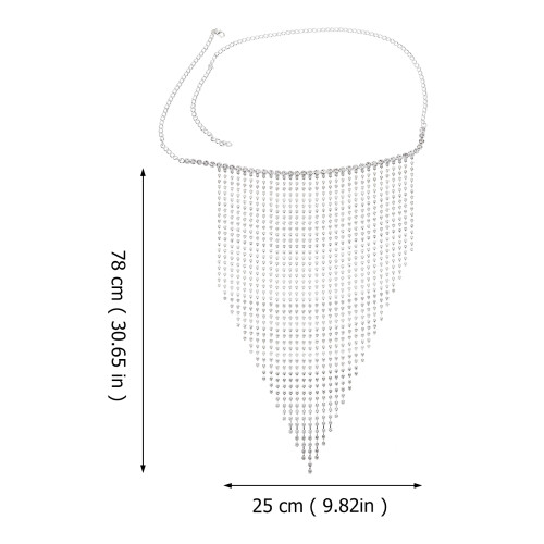 Face Chain Prata Com E Tassel Para Acessórios Femininos 1