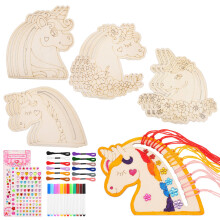 3Conjuntos Kit Artístico Unicórnio Para Decoração E Festas