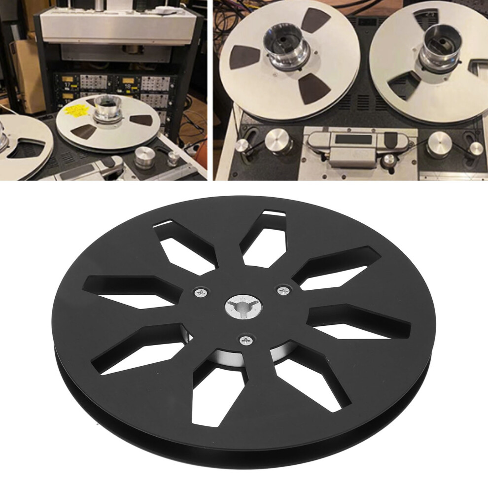 7 Inch Aluminum Alloy Empty Tape Reel For 1/4In Tape, Black 4961369438810