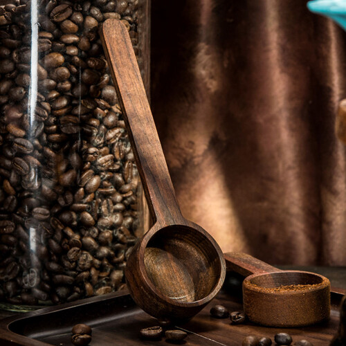 1 Colher Doseadora De Pó Café Madeira Medidora 2