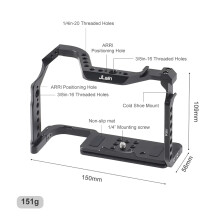 Aluminum Camera Cage for EOS R6II, Lightweight Black, Fits 150x109x56mm