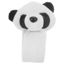 5Pz Braccialetti Slap Panda Morbidi in Flanella Bianca Per Decorazioni