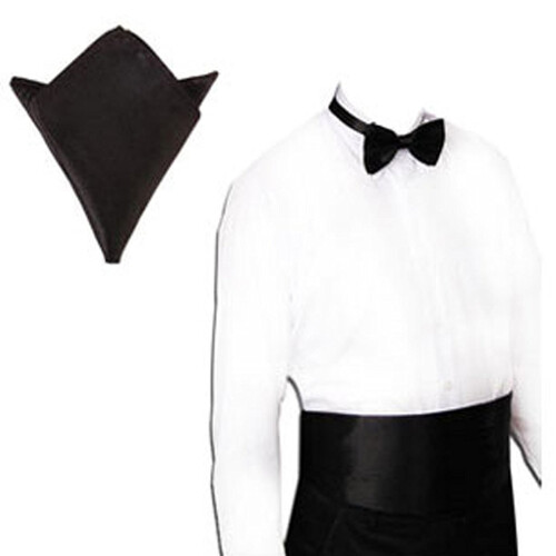 18Pz E Cummerbund Uomo Nero Set Sera
