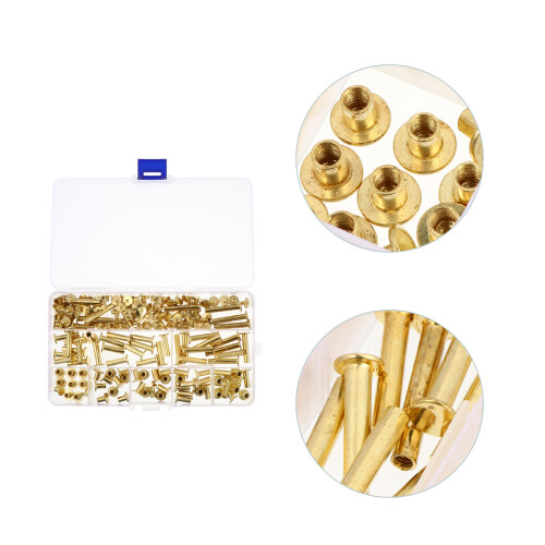 1Conjunto Kit Parafusos M5 Cobre Encadernação 2