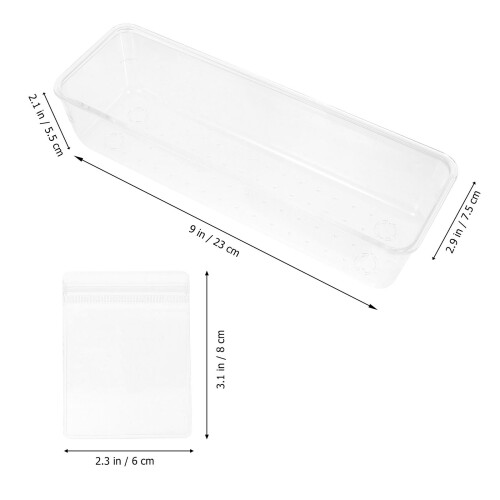 1Conjunto Estojo De Armazenamento Para Transparente PVC 1
