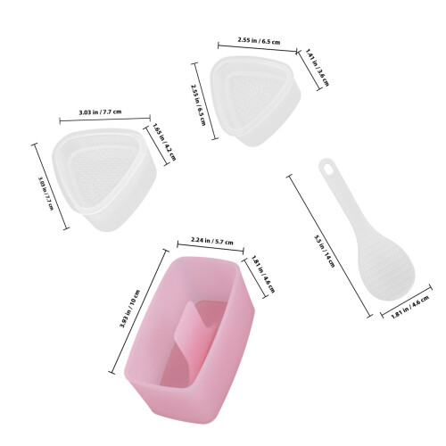 1Conjunto Kit De Onigiri E Sushi PP Reutilizável Para Cozinha 1