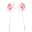 1Par Presilha Decorativa Rosa Para Crianças Com Estilo E Tassel 1