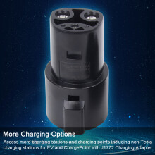 Adattatore di ricarica EV impermeabile da 60A per Tesla Model 3/Y/S/X – IP54, Nero/Bianco