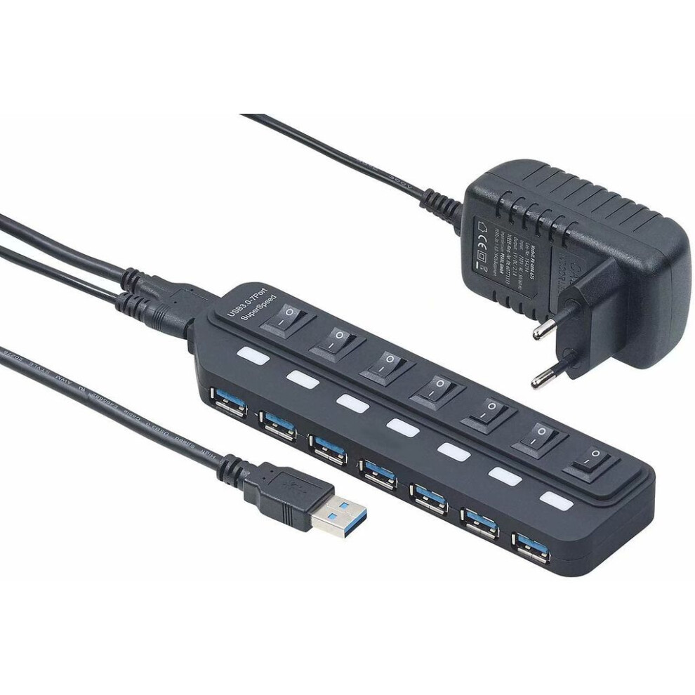 Superspeed Usb 3.0 Hub For Lightning-Fast Connectivity, Multi Port Expander With Advanced Protection Features And Led Indicators For Your Laptop Or Pc 9074015446222