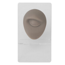Modèle en silicone pour yeux et sourcils avec support, pour présentation de piercings et bijoux, peau foncée