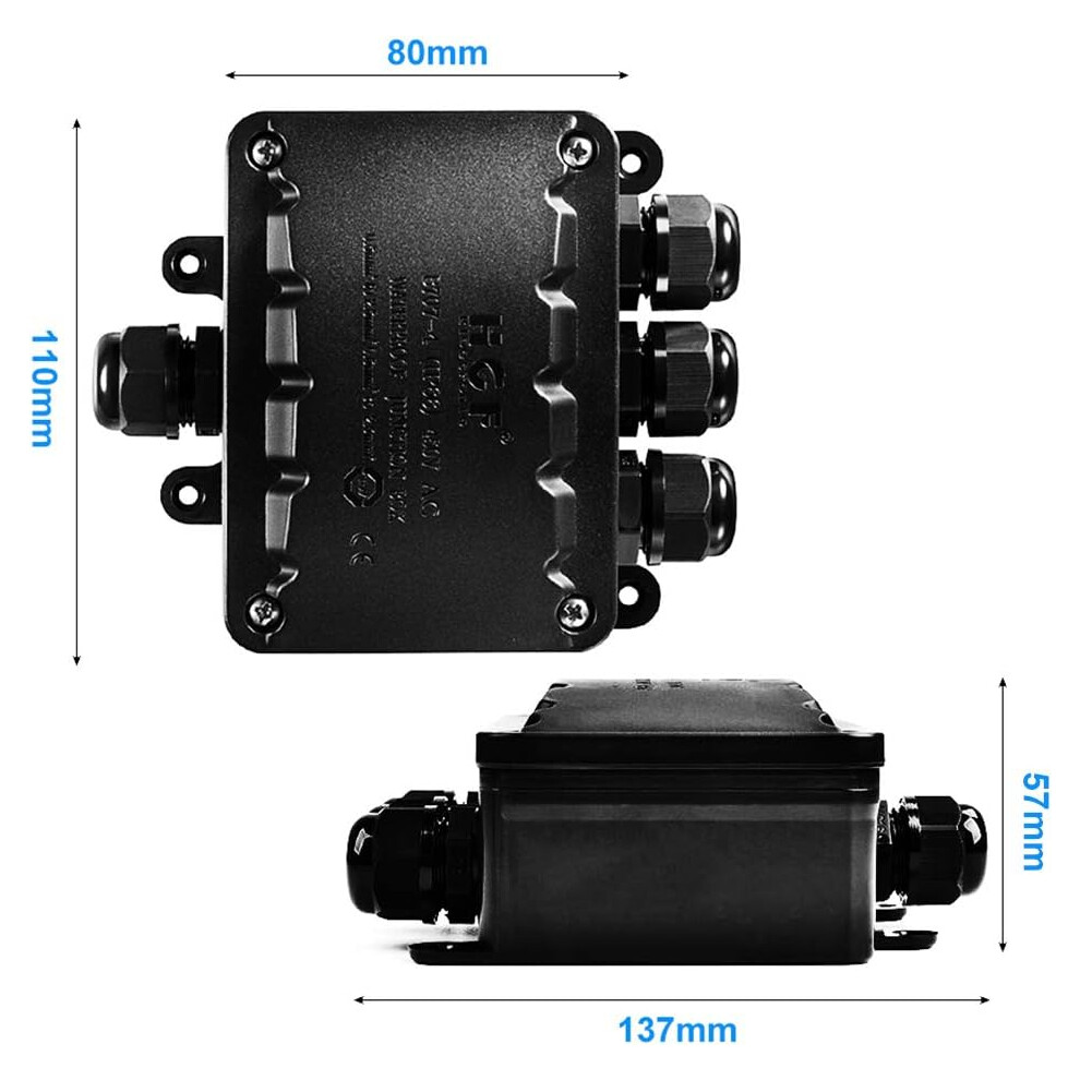 Outdoor Waterproof Junction Box, High-Quality Pc Materials For Durable Use In Harsh Environments, Weatherproof Moisture-Proof Dust-Proof Ideal For 9169997087348