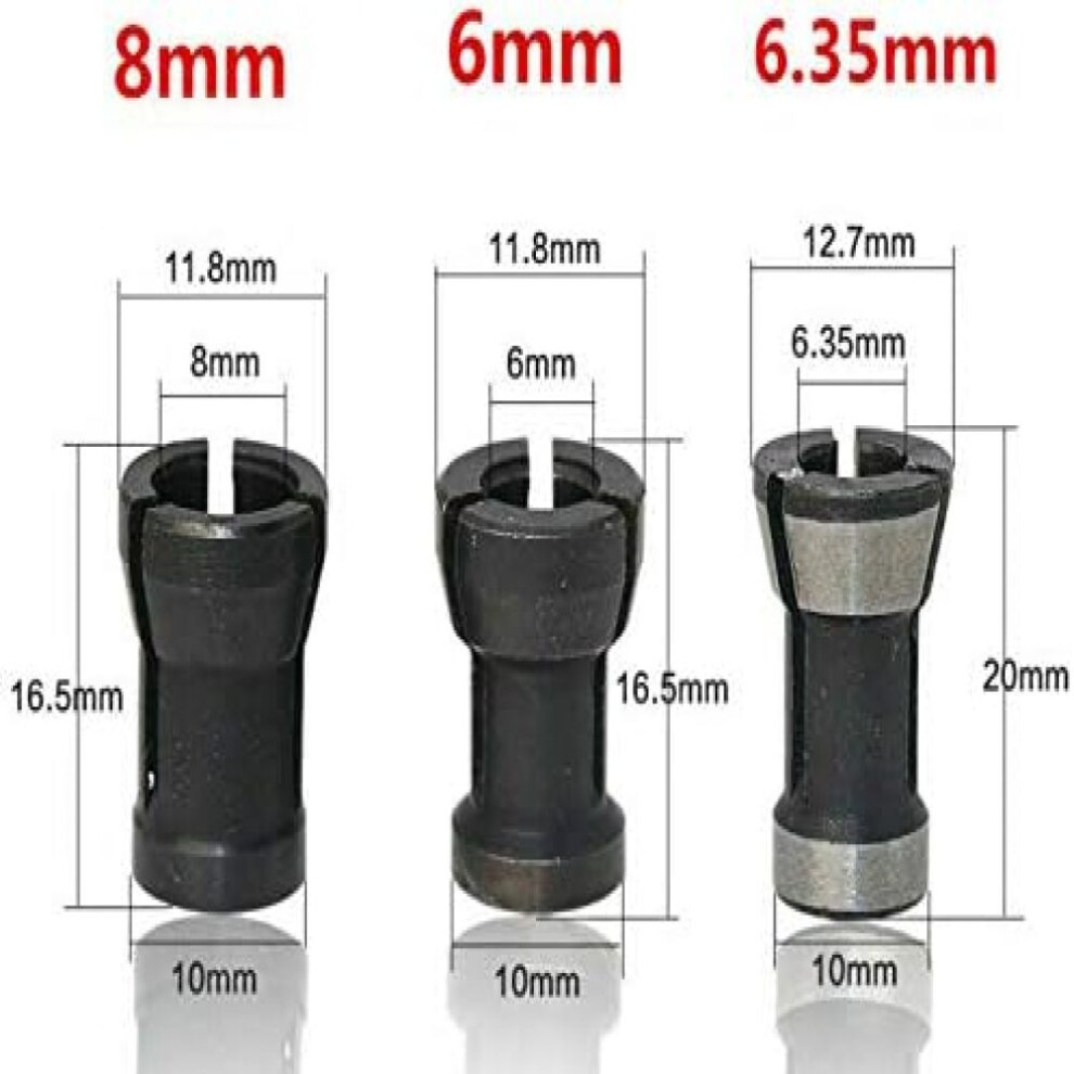 Professional Woodworking Tools, Router Collet Chuck, Clamping Adapter For Joinery Milling Machines, High Precision And Durable Wear Resistance, 9169997087614