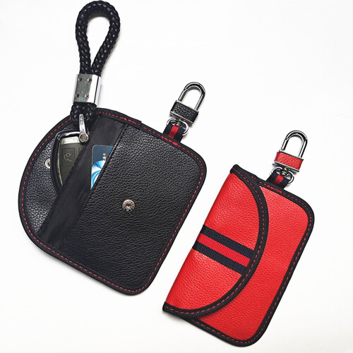 Étui porte-clés Faraday polyvalent, lot de 2 avec protection RFID, taille universelle pour une compatibilité optimale, construction robuste en sac 2