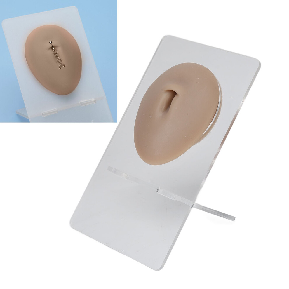 Dark 3D Silicone Belly Button Model For Piercing Practice, Skin, Reusable