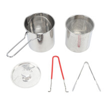 Kleiner Frittiertopf aus Edelstahl, Olecranon-Typ,