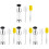 4Conjuntos Frasco Spray Óleo E Vinagre Compacto Colorido 4