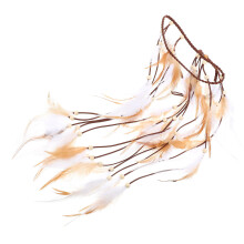 White Headband Hairband 毛头带发饰 Plume Headband Miss 75x6cm