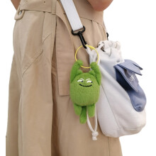 Y2k Plüschkatze Schlüsselanhänger Damen Handtasche-Grün