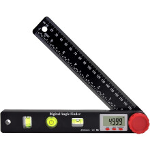 Digital Angle Finder 4-In-1 Multifunction Precision Tool, High Accuracy 360 LCD Digital Protractor with Horizontal Vertical Bubble Levels and Dual
