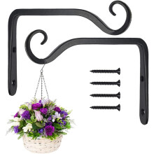 Garden Glamour: Gancio da parete multiuso per esterni per appendere lanterne e cestini, gancio decorativo per piante in lega di alluminio resistente