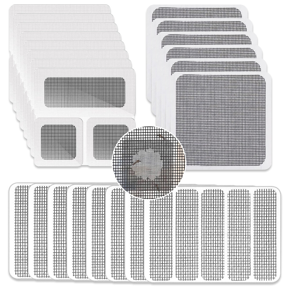 Cost-Effective Repair For Window And Door Screen, Waterproof Fiberglass Screen Repair Kit, 22 Pieces, Heavy Duty Tape For Instant Repair Solution 9405630891836