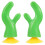 3Pares Chifres ABS Verde Para Capacete De Motocicleta 1