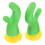 3Pares Chifres ABS Verde Para Capacete De Motocicleta 3