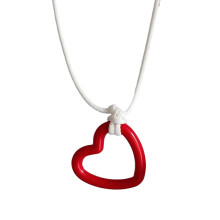Zoete Holle Hart Hanger Ketting Partij Sieraden Fashion-Rood