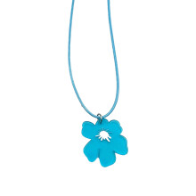Zoete bloem hanger ketting voor vrouwen vriendin-Blauw