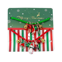 Christmas Charm Bracelet for Women Girls Festive Wrist-2 pack B