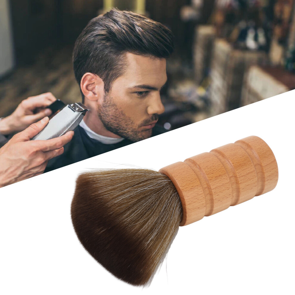 Men Shaving Brush with Wooden Handle Nylon Bristle Flexible Foaming Tool