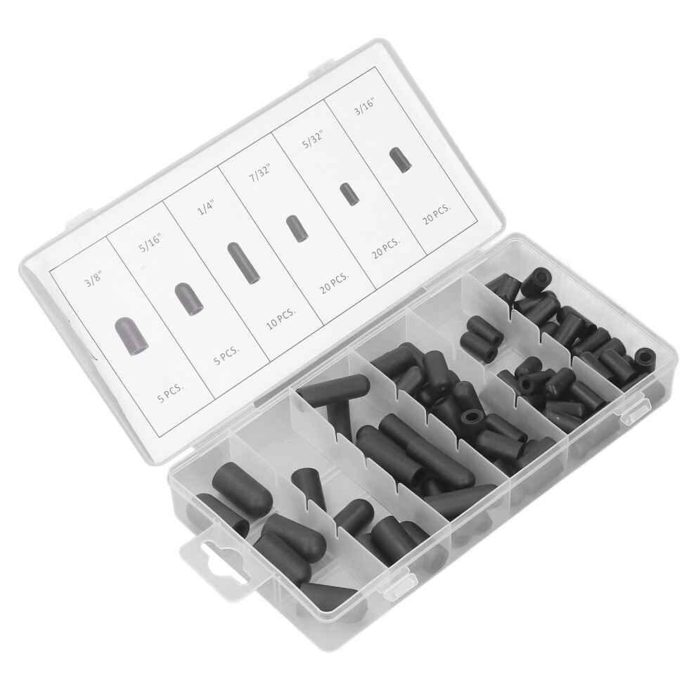 Automotive Vacuum Plugs Set 80Pcs Rubber Leak-Free 5/32In To 3/8In 4971375587334