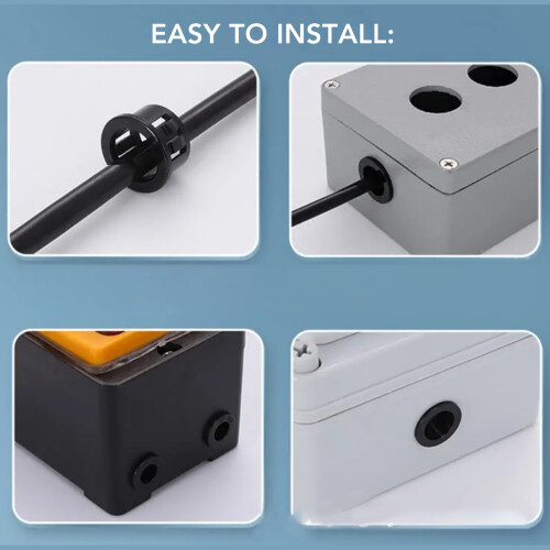 Assorted 160Pcs Snap in Cable Grommets 8mm-25mm with Easy Installation 2