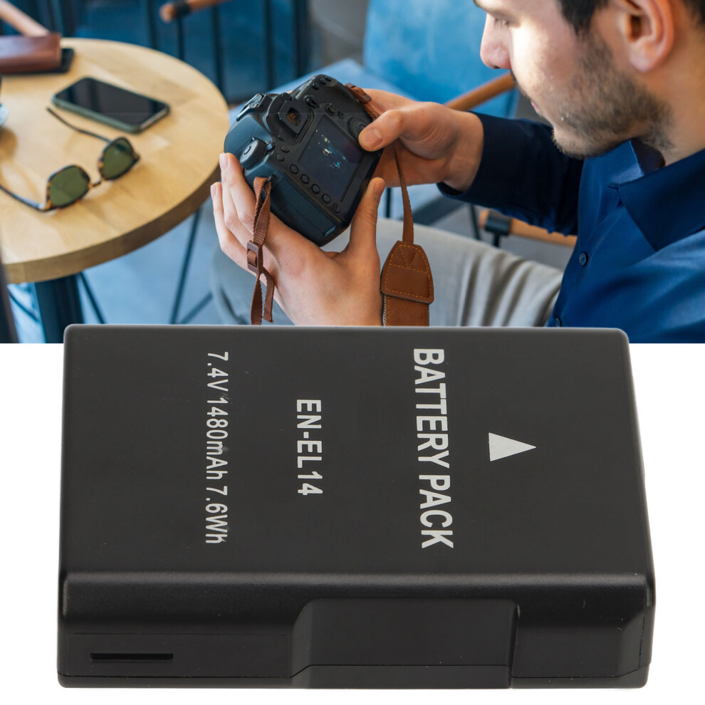 Li-Ion Camera Battery En-El14 1480Mah 7.4V Replacement For Nikon D3100 6951369457605