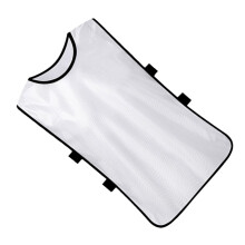 Vesta di allenamento per partitelle in cotone mercerizzato bianco per bambini, ideale per sport
