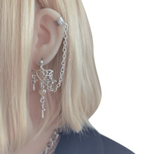 2023 Gothic Vintage Cross Chain Drop Earrings Love-love wings