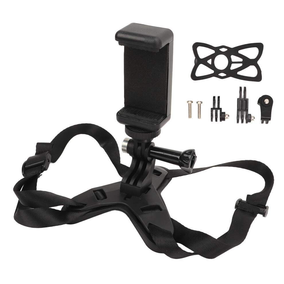 Helmet Chin Mount For Action Cameras Rounded Corners Non Slip Particles Stable And Hard To Crack Adjustable Shooting Angle Universal Compatibility 9104538169107