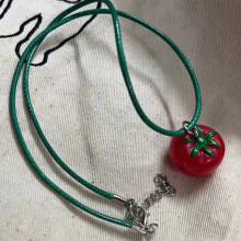 Colliers avec pendentif en forme de tomate, petit ras du-tomate