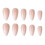Επαναχρησιμοποιήσιμο UV Finish Press On Nails, Nude White Degrade, Προσφέρει Φυσική Εμφάνιση, Εύκολο 4