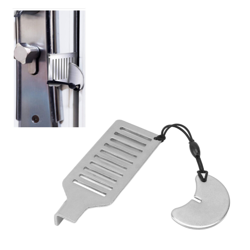 Portable Travel Door Lock Stainless Steel Extra Security For Hotel Dorm Apartment 5021369462150