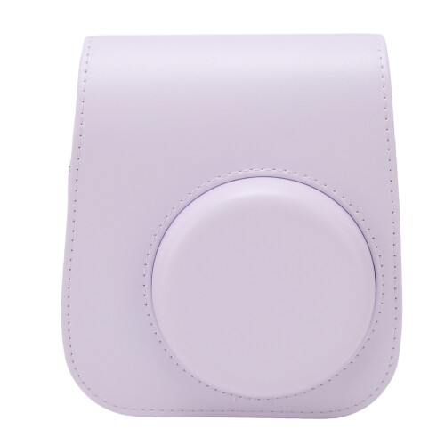 Capa protetora para câmera instantânea em couro PU, compatível com Instax Mini. Design com aba, interior macio em microfibra que não risca e 1