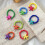 Starfish Beaded Rings  Bead Rings Stackable Rings-orange 5