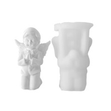 3D-Gebetsengel-Silikonform, Duftkerzenform, DIY-Kuchen,-männlich