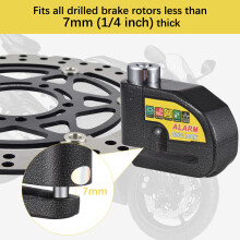 Disc-Lock mit Alarm 110dB Wasserfest Diebstahlschutz für Motorrad