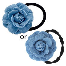 Barrette à cheveux en Denim-fleur, accessoire classique pour-B