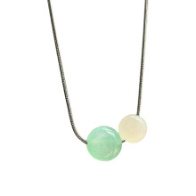 Collier avec pendentif en perles Y2K pour femmes, Egirl,-Vert