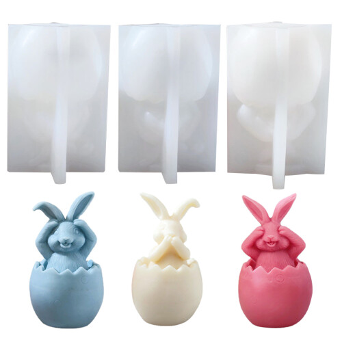 Long-Eared Egg Rabbit Plaster Doll-Silicone Mold-Style 3 2