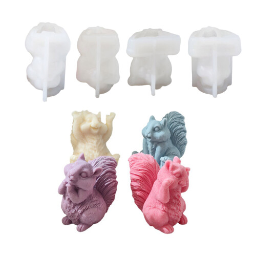 Squirrel Shaped Candle Silicone Mold Candle-support the ground 2